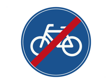 Einde fietspad