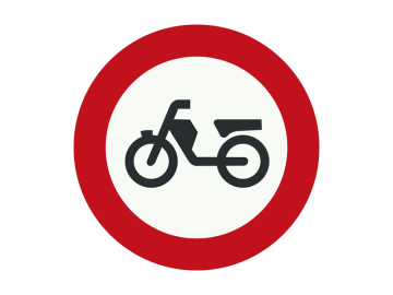 Gesloten voor bromfietsen en snorfietsen