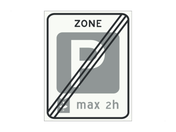 Einde parkeerzone