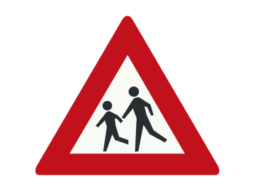 Gevaar driehoek kinderen