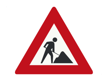 Gevaar driehoek Werk in uitvoering