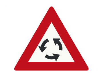 Gevaar driehoek rotonde