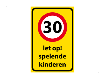 30, let op! spelende kinderen