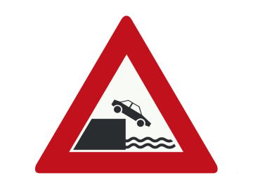 Gevaar driehoek Kade of rivieroever