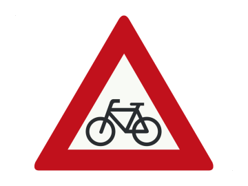 Gevaar driehoek Fietsers en bromfietsers