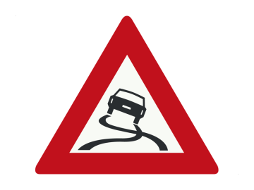 Gevaar driehoek Slipgevaar