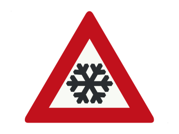 Gevaar driehoek IJzel of sneeuw