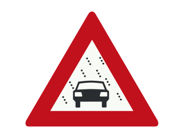 Gevaar driehoek Slecht zicht door sneeuw, regen of mist