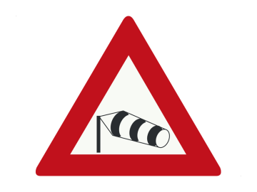 Gevaar driehoek Zijwind