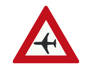 Gevaar driehoek Laagvliegende vliegtuigen