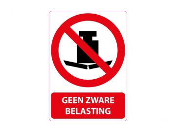 Geen zware belasting, met tekst