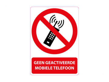 Geen geactiveerde mobiele telefoon, met tekst