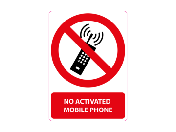 No activated mobile phone, met tekst