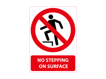 No stepping on surface, met tekst
