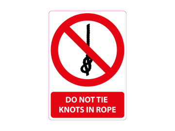 Do not tie knots in rope, met tekst