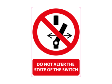 Do not alter the state of the switch, met tekst