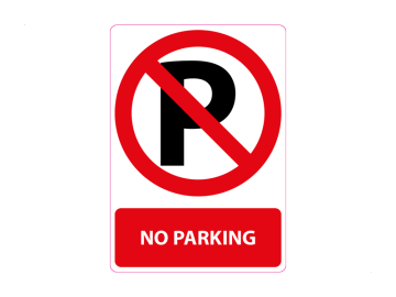 No parking, met tekst