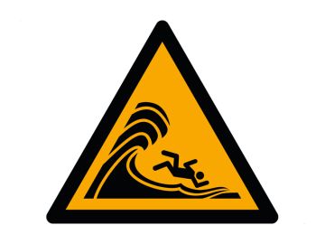 Hoge branding of grote brekende golven