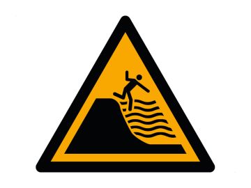 Plotselinge daling naar diep water